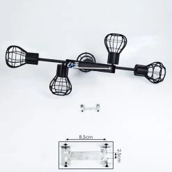 Hofstein Pila Deckenleuchte Schwarz, 5-flammig 16 Hofstein Pila Deckenleuchte Schwarz, 5-flammig -Bürolampen Verkäufe pila deckenleuchte h3410349 4