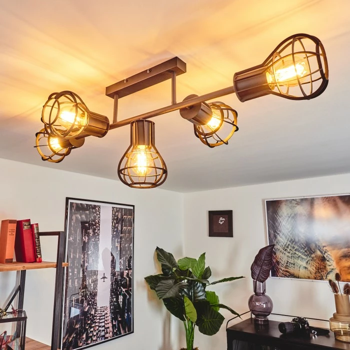 Hofstein Pila Deckenleuchte Schwarz, 5-flammig 9 Hofstein Pila Deckenleuchte Schwarz, 5-flammig – Bild 9