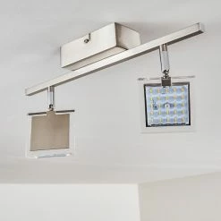 Hofstein Piney Deckenleuchte LED Nickel-Matt, 2-flammig -Bürolampen Verkäufe piney deckenleuchte h3157084 do2 11