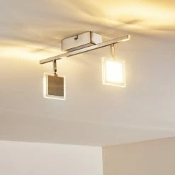 Hofstein Piney Deckenleuchte LED Nickel-Matt, 2-flammig -Bürolampen Verkäufe piney deckenleuchte h3157084 do2 7