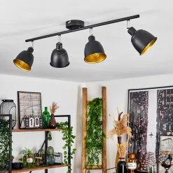 Hofstein Pistrino Deckenleuchte Chrom, Schwarz, 4-flammig -Bürolampen Verkäufe pistrino deckenleuchte h3017609 10