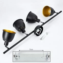 Hofstein Pistrino Deckenleuchte Chrom, Schwarz, 4-flammig -Bürolampen Verkäufe pistrino deckenleuchte h3017609 4