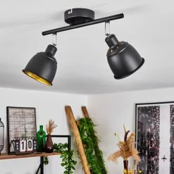 Hofstein Pistrino Deckenleuchte Chrom, Schwarz, 2-flammig -Bürolampen Verkäufe pistrino deckenleuchte h3017869 10