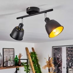 Hofstein Pistrino Deckenleuchte Chrom, Schwarz, 2-flammig -Bürolampen Verkäufe pistrino deckenleuchte h3017869 8