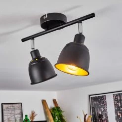 Hofstein Pistrino Deckenleuchte Chrom, Schwarz, 2-flammig -Bürolampen Verkäufe pistrino deckenleuchte h3017869 9