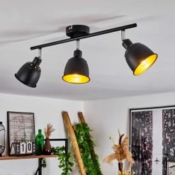 Hofstein Pistrino Deckenleuchte Chrom, Schwarz, 3-flammig -Bürolampen Verkäufe pistrino deckenleuchte h3017876 6