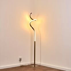 Hofstein Pitasch Stehleuchte LED Nickel-Matt, 1-flammig -Bürolampen Verkäufe pitasch stehleuchte h3299104 do1 16