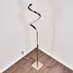 Hofstein Pitasch Stehleuchte LED Nickel-Matt, 1-flammig -Bürolampen Verkäufe pitasch stehleuchte h3299104 do1 18