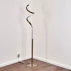 Hofstein Pitasch Stehleuchte LED Nickel-Matt, 1-flammig -Bürolampen Verkäufe pitasch stehleuchte h3299104 do1 22