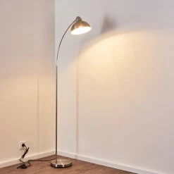 Hofstein Poitou Stehleuchte Nickel-Matt, 1-flammig -Bürolampen Verkäufe poitou stehleuchte h3157862 do1 13