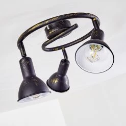 Hofstein Polmak Deckenleuchte Schwarz-Gold, 3-flammig -Bürolampen Verkäufe polmak deckenleuchte h3092361 do1 11