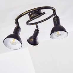 Hofstein Polmak Deckenleuchte Schwarz-Gold, 3-flammig -Bürolampen Verkäufe polmak deckenleuchte h3092361 do1 16