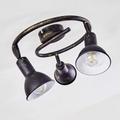 Hofstein Polmak Deckenleuchte Schwarz-Gold, 3-flammig -Bürolampen Verkäufe polmak deckenleuchte h3092361 do1 17