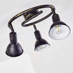 Hofstein Polmak Deckenleuchte Schwarz-Gold, 3-flammig -Bürolampen Verkäufe polmak deckenleuchte h3092361 do1 5