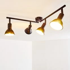 Hofstein Polmak Deckenleuchte Schwarz-Gold, 4-flammig -Bürolampen Verkäufe polmak deckenleuchte h3092378 do1 12