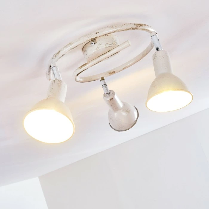 Hofstein Polmak Deckenleuchte Weiß, Gold, 3-flammig 15 Hofstein Polmak Deckenleuchte Weiß, Gold, 3-flammig – Bild 15