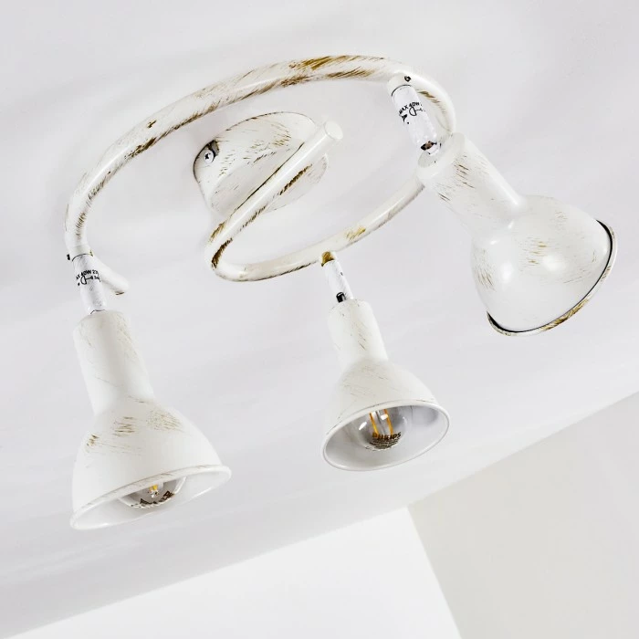 Hofstein Polmak Deckenleuchte Weiß, Gold, 3-flammig 18 Hofstein Polmak Deckenleuchte Weiß, Gold, 3-flammig – Bild 18