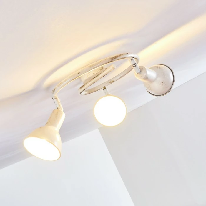 Hofstein Polmak Deckenleuchte Weiß, Gold, 3-flammig 10 Hofstein Polmak Deckenleuchte Weiß, Gold, 3-flammig – Bild 10