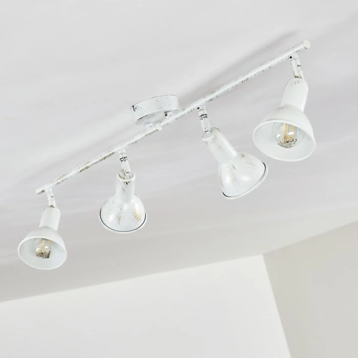 Hofstein Polmak Deckenleuchte Weiß, Gold, 4-flammig 11 Hofstein Polmak Deckenleuchte Weiß, Gold, 4-flammig – Bild 11