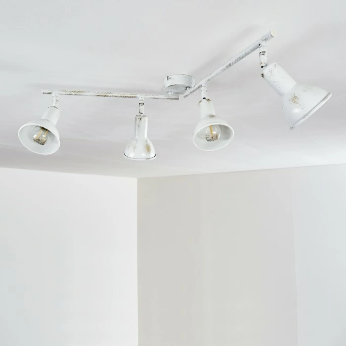 Hofstein Polmak Deckenleuchte Weiß, Gold, 4-flammig 13 Hofstein Polmak Deckenleuchte Weiß, Gold, 4-flammig – Bild 13