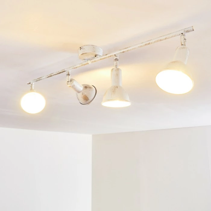 Hofstein Polmak Deckenleuchte Weiß, Gold, 4-flammig 14 Hofstein Polmak Deckenleuchte Weiß, Gold, 4-flammig – Bild 14