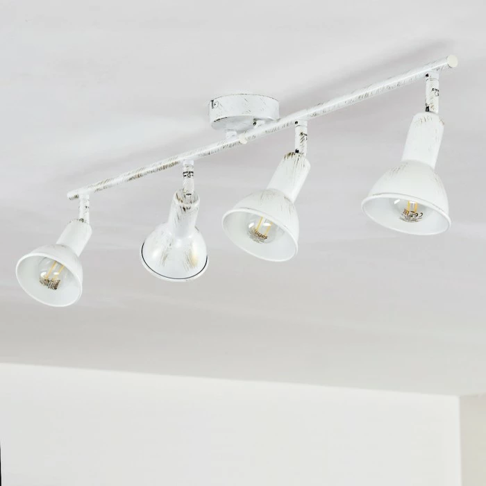 Hofstein Polmak Deckenleuchte Weiß, Gold, 4-flammig 20 Hofstein Polmak Deckenleuchte Weiß, Gold, 4-flammig – Bild 20