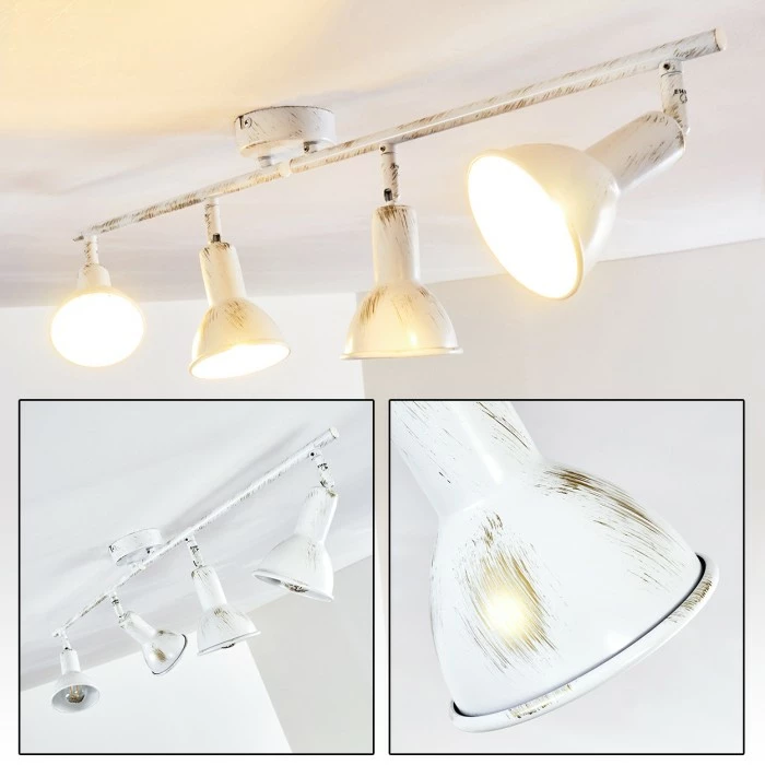 Hofstein Polmak Deckenleuchte Weiß, Gold, 4-flammig 22 Hofstein Polmak Deckenleuchte Weiß, Gold, 4-flammig – Bild 22