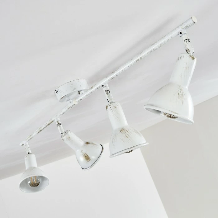 Hofstein Polmak Deckenleuchte Weiß, Gold, 4-flammig 6 Hofstein Polmak Deckenleuchte Weiß, Gold, 4-flammig – Bild 6