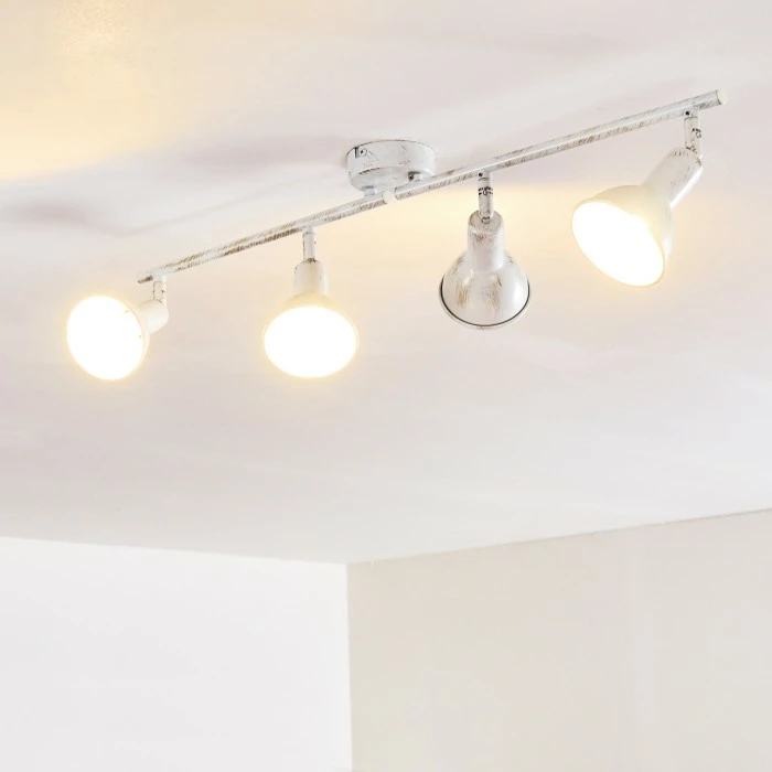 Hofstein Polmak Deckenleuchte Weiß, Gold, 4-flammig 7 Hofstein Polmak Deckenleuchte Weiß, Gold, 4-flammig – Bild 7