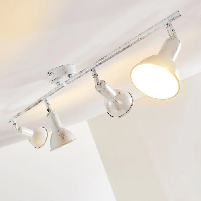 Hofstein Polmak Deckenleuchte Weiß, Gold, 4-flammig 8 Hofstein Polmak Deckenleuchte Weiß, Gold, 4-flammig – Bild 8