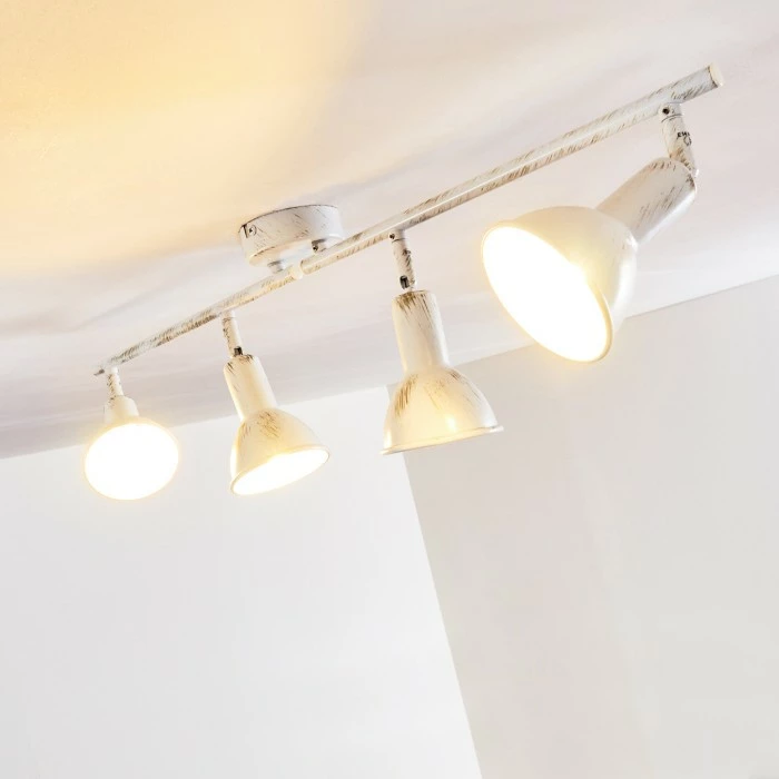 Hofstein Polmak Deckenleuchte Weiß, Gold, 4-flammig 9 Hofstein Polmak Deckenleuchte Weiß, Gold, 4-flammig – Bild 9