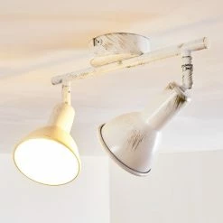 Hofstein Polmak Deckenspot Weiß, Gold, 2-flammig -Bürolampen Verkäufe polmak deckenspot h3092330 do1 2