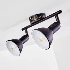 Hofstein Polmak Deckenspot Schwarz-Gold, 2-flammig 32 Hofstein Polmak Deckenspot Schwarz-Gold, 2-flammig -Bürolampen Verkäufe polmak deckenspot h3092354 do1 12