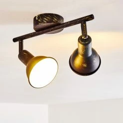 Hofstein Polmak Deckenspot Schwarz-Gold, 2-flammig 33 Hofstein Polmak Deckenspot Schwarz-Gold, 2-flammig -Bürolampen Verkäufe polmak deckenspot h3092354 do1 13
