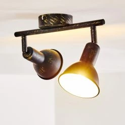 Hofstein Polmak Deckenspot Schwarz-Gold, 2-flammig 35 Hofstein Polmak Deckenspot Schwarz-Gold, 2-flammig -Bürolampen Verkäufe polmak deckenspot h3092354 do1 15