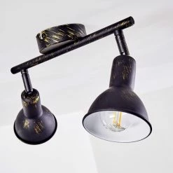 Hofstein Polmak Deckenspot Schwarz-Gold, 2-flammig 36 Hofstein Polmak Deckenspot Schwarz-Gold, 2-flammig -Bürolampen Verkäufe polmak deckenspot h3092354 do1 16