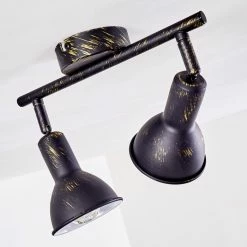 Hofstein Polmak Deckenspot Schwarz-Gold, 2-flammig 37 Hofstein Polmak Deckenspot Schwarz-Gold, 2-flammig -Bürolampen Verkäufe polmak deckenspot h3092354 do1 17