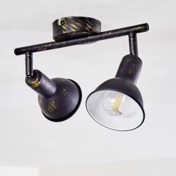 Hofstein Polmak Deckenspot Schwarz-Gold, 2-flammig 23 Hofstein Polmak Deckenspot Schwarz-Gold, 2-flammig -Bürolampen Verkäufe polmak deckenspot h3092354 do1 3
