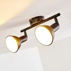 Hofstein Polmak Deckenspot Schwarz-Gold, 2-flammig 26 Hofstein Polmak Deckenspot Schwarz-Gold, 2-flammig -Bürolampen Verkäufe polmak deckenspot h3092354 do1 6