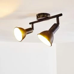 Hofstein Polmak Deckenspot Schwarz-Gold, 2-flammig 28 Hofstein Polmak Deckenspot Schwarz-Gold, 2-flammig -Bürolampen Verkäufe polmak deckenspot h3092354 do1 8