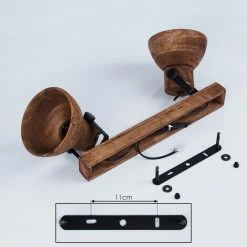 Hofstein Porcia Deckenleuchte Holz dunkel, 2-flammig -Bürolampen Verkäufe porcia deckenleuchte h3423066 4