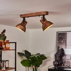 Hofstein Porcia Deckenleuchte Holz dunkel, 2-flammig -Bürolampen Verkäufe porcia deckenleuchte h3423066 6