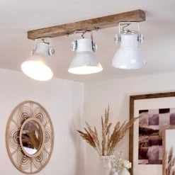 Hofstein Porcia Deckenleuchte Holz dunkel, 3-flammig -Bürolampen Verkäufe porcia deckenleuchte h3451137 8