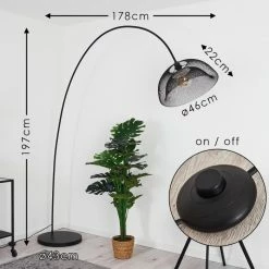 Hofstein Pralo Stehleuchte Schwarz, 1-flammig -Bürolampen Verkäufe pralo stehleuchte h3370094 1