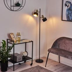 Hofstein Pretoria Stehleuchte Schwarz, Altmessing, 2-flammig -Bürolampen Verkäufe pretoria stehleuchte h3413982 10