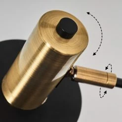 Hofstein Pretoria Stehleuchte Schwarz, Altmessing, 5-flammig -Bürolampen Verkäufe pretoria stehleuchte h3443507 5