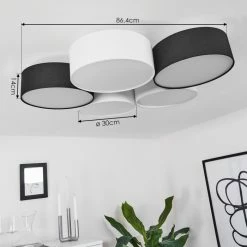 Hofstein Purus Deckenleuchte LED Schwarz, 1-flammig -Bürolampen Verkäufe purus deckenleuchte h3445501 3