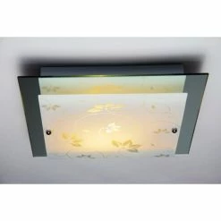 Hofstein Rabat Deckenleuchte Transparent, Klar, 2-flammig -Bürolampen Verkäufe rabat deckenleuchte h03 11