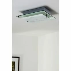 Hofstein Rabat Deckenleuchte Transparent, Klar, 2-flammig -Bürolampen Verkäufe rabat deckenleuchte h03 15