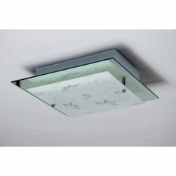 Hofstein Rabat Deckenleuchte Transparent, Klar, 2-flammig -Bürolampen Verkäufe rabat deckenleuchte h03 17